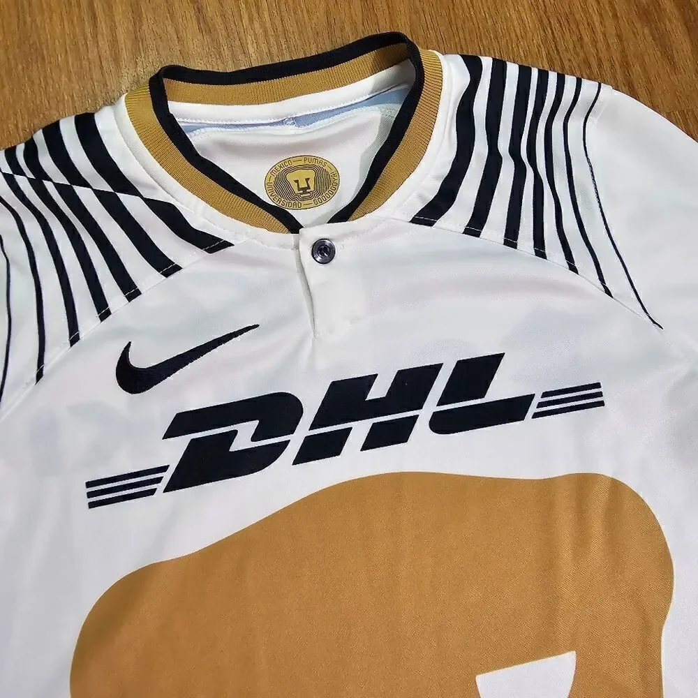 Nike Pumas UNAM 22 23 Jersey Home White Gold Blue Kids Size M DM2178-101 New
